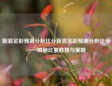 新浪足彩预测分析比分新浪足彩预测分析比分——揭秘比赛胜算与策略