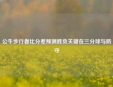 公牛步行者比分差预测胜负关键在三分球与防守