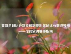 竞彩足球比分新浪预测竞彩足球比分新浪预测——你的实时赛事指南