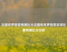 法国克罗地亚预测比分法国和克罗地亚足球比赛预测比分分析
