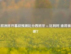 欧洲杯开幕战预测比分西班牙 vs 比利时 谁将领跑？