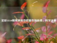 足彩18140期预测推荐把握市场脉搏，科学决策
