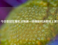 今日亚冠比赛比分预测一场精彩对决即将上演！