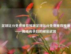 足球比分免费推荐预测足球比分免费推荐预测——揭秘高手们的秘密武器