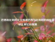 巴西和比利时比分预测巴西与比利时的国际足球比赛比分预测