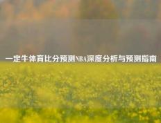 一定牛体育比分预测NBA深度分析与预测指南