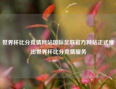 世界杯比分竞猜网站国际足联官方网站正式推出世界杯比分竞猜服务