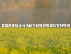 竞猜网足球比分揭秘全球顶级赛事的实时预测