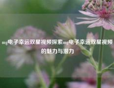 mg电子幸运双星视频探索mg电子幸运双星视频的魅力与潜力