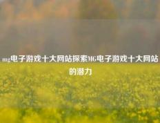 mg电子游戏十大网站探索MG电子游戏十大网站的潜力