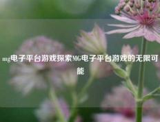 mg电子平台游戏探索MG电子平台游戏的无限可能