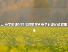 mg电子游戏的程序探索魔方电子游戏的编程奥秘