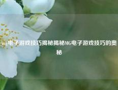 mg电子游戏技巧揭秘揭秘MG电子游戏技巧的奥秘