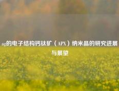 ag的电子结构钙钛矿（APX）纳米晶的研究进展与展望