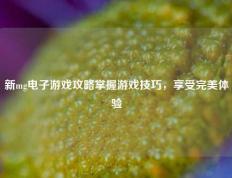 新mg电子游戏攻略掌握游戏技巧，享受完美体验