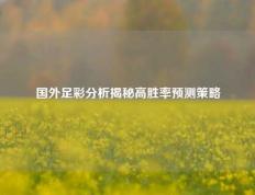 国外足彩分析揭秘高胜率预测策略