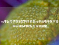 mg平台电子娱乐官网手机版mg平台电子娱乐官网手机版的崛起与未来展望