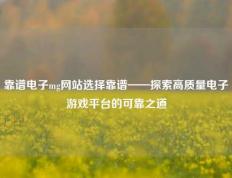 靠谱电子mg网站选择靠谱——探索高质量电子游戏平台的可靠之道