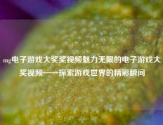 mg电子游戏大奖奖视频魅力无限的电子游戏大奖视频——探索游戏世界的精彩瞬间
