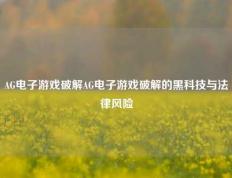 AG电子游戏破解AG电子游戏破解的黑科技与法律风险