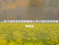 mg电子旋转游戏破解揭秘MG电子旋转游戏的破解秘密