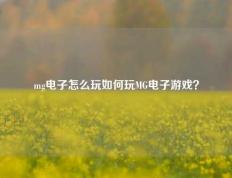 mg电子怎么玩如何玩MG电子游戏？