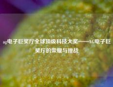 ag电子巨奖厅全球顶级科技大奖——AG电子巨奖厅的荣耀与挑战