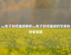 mg电子游戏漏洞解析mg电子游戏漏洞的发现和修复策略