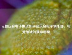 ag超玩会电子俱乐部AG超玩会电子俱乐部，电竞领域的璀璨明星