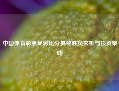 中国体育彩票足彩比分揭秘胜负玄机与投资策略