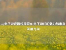 mg电子游戏游戏探索MG电子游戏的魅力与未来发展方向