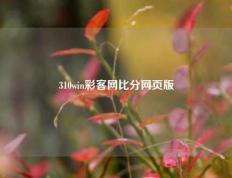 310win彩客网比分网页版
