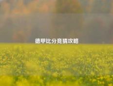 德甲比分竞猜攻略