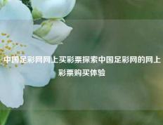 中国足彩网网上买彩票探索中国足彩网的网上彩票购买体验