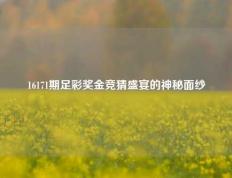 16171期足彩奖金竞猜盛宴的神秘面纱