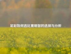 足彩如何选比赛明智的选择与分析