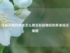足彩延期的多串怎么算足彩延期后的多串投注策略