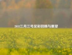 2018三月三号足彩回顾与展望