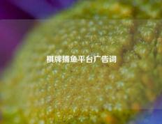 棋牌捕鱼平台广告词