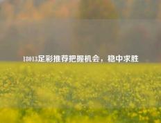 18013足彩推荐把握机会，稳中求胜