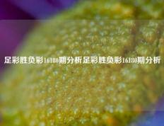 足彩胜负彩16180期分析足彩胜负彩16180期分析