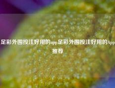 足彩外围投注好用的app足彩外围投注好用的App推荐