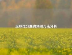 足球比分准确预测方法分析