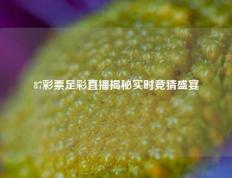 87彩票足彩直播揭秘实时竞猜盛宴