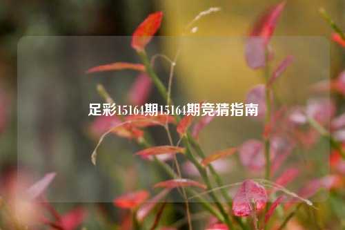 足彩15164期15164期竞猜指南