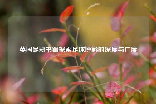 英国足彩书籍探索足球博彩的深度与广度