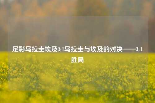足彩乌拉圭埃及3:1乌拉圭与埃及的对决——3-1胜局