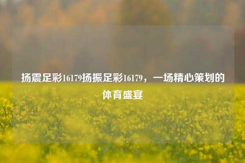 扬震足彩16179扬振足彩16179，一场精心策划的体育盛宴