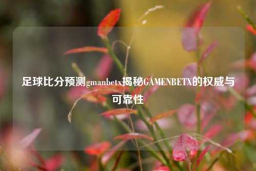 足球比分预测gmanbetx揭秘GAMENBETX的权威与可靠性