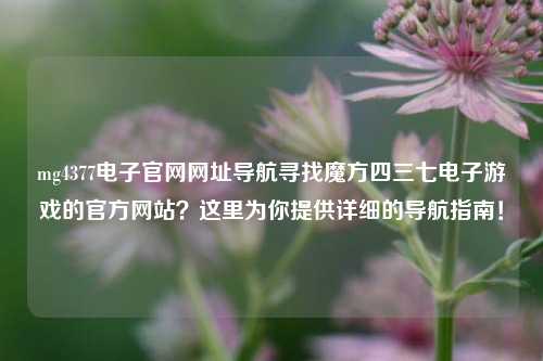 mg4377电子官网网址导航寻找魔方四三七电子游戏的官方网站？这里为你提供详细的导航指南！